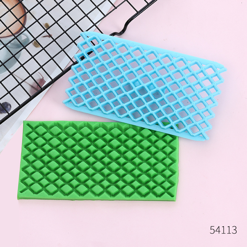 Fondant Embossing Molds, Cake Decorating Textured Templates with Windmill, Star, Heart, Lattice & Bark Patterns