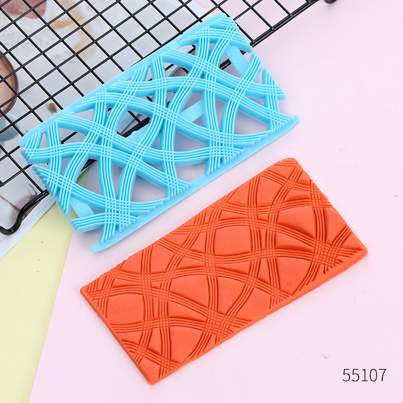 Fondant Embossing Molds, Cake Decorating Textured Templates with Windmill, Star, Heart, Lattice & Bark Patterns