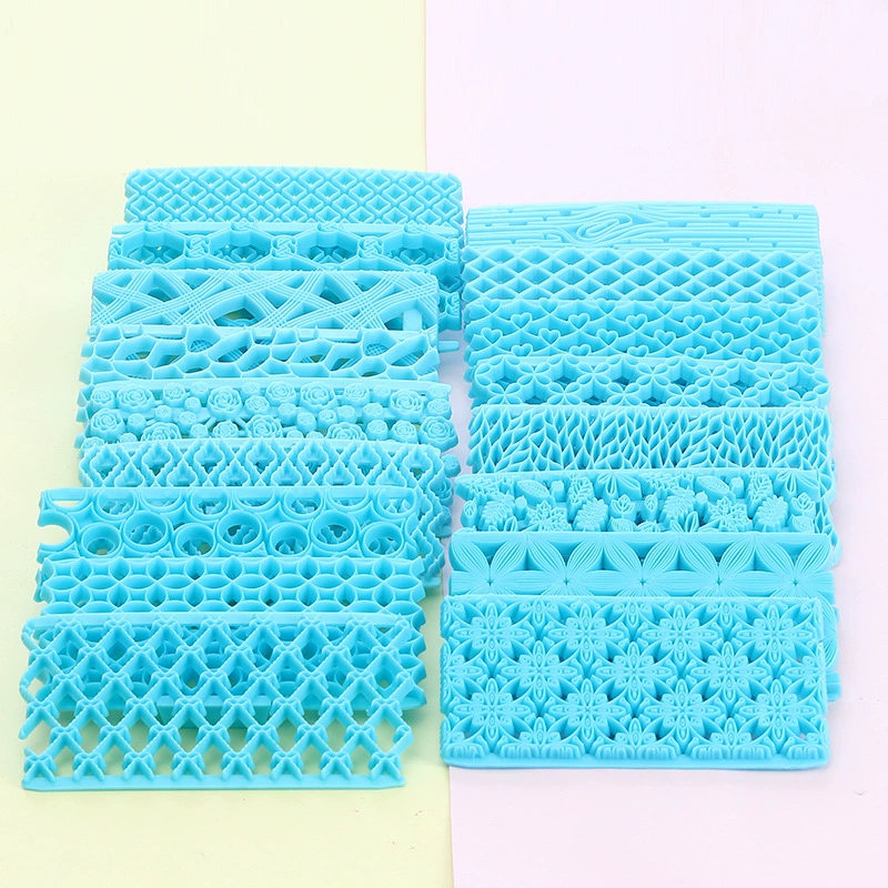Fondant Embossing Molds, Cake Decorating Textured Templates with Windmill, Star, Heart, Lattice & Bark Patterns