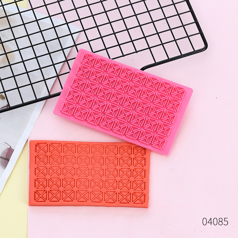 Fondant Impression Mat Set, Lattice & Diamond Pattern Cookie Embossing Mold, Single-Handle Cake Decorating Tool for Baking Cookies, Fondant & Gum Paste