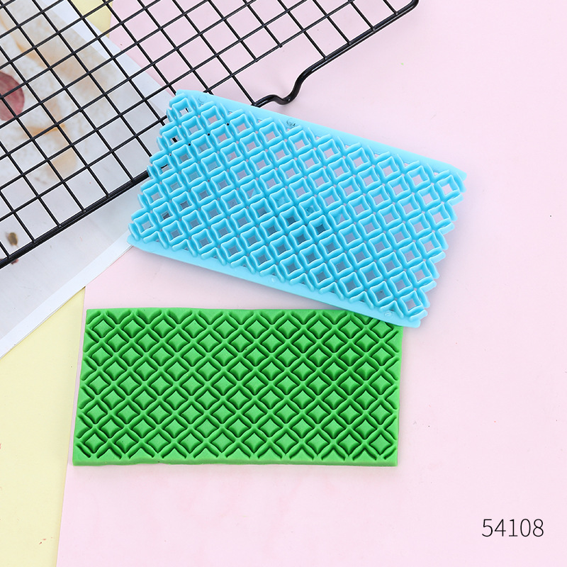 Fondant Embossing Molds, Cake Decorating Textured Templates with Windmill, Star, Heart, Lattice & Bark Patterns