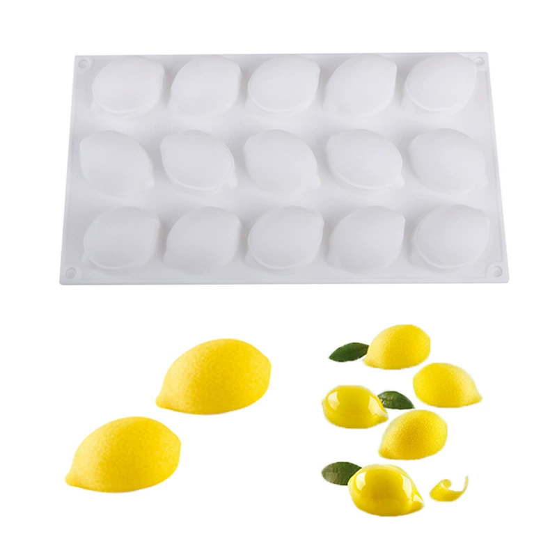 Multi Cavity Fruit Shaped Silicone Mold Lemon Mango Blueberry Coconut Peach Mousse Cake Chocolate Candy Baking Molds