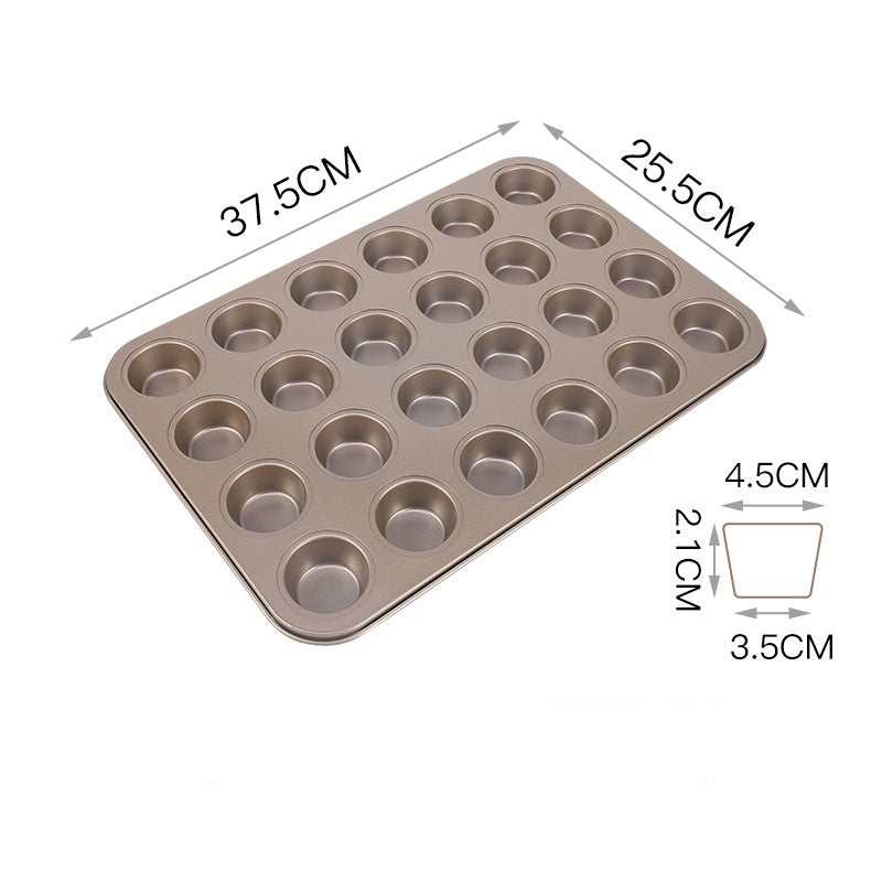 Professional Carbon Steel Cupcake & Muffin Pan - Non-Stick Baking Tray for Repostería, Puddings & Oven Baking