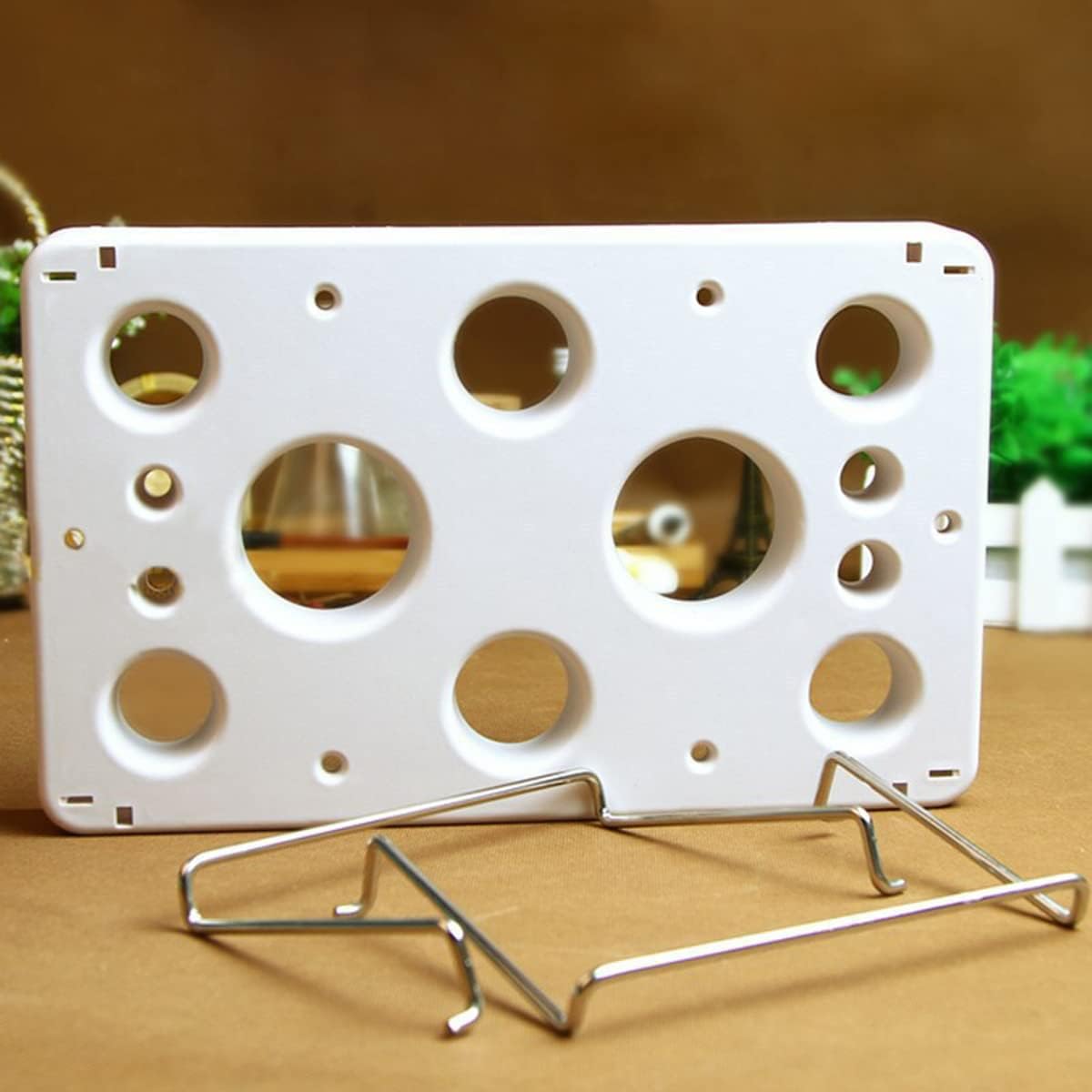 Piping bag shelf Decorating bag rack Cake decorating frosting bag rack Stainless steel feet Cake tools DIY baking 12 cavity cream bag rack (1 Packs)