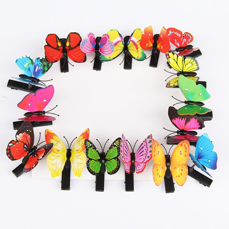 Wholesale Butterfly & Floral Hair Clips – Anime Convention Best-Sellers (Realistic Simulation Butterflies & Flowers)