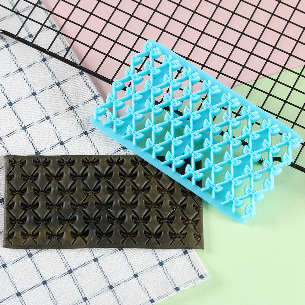 Fondant Embossing Molds, Cake Decorating Textured Templates with Windmill, Star, Heart, Lattice & Bark Patterns