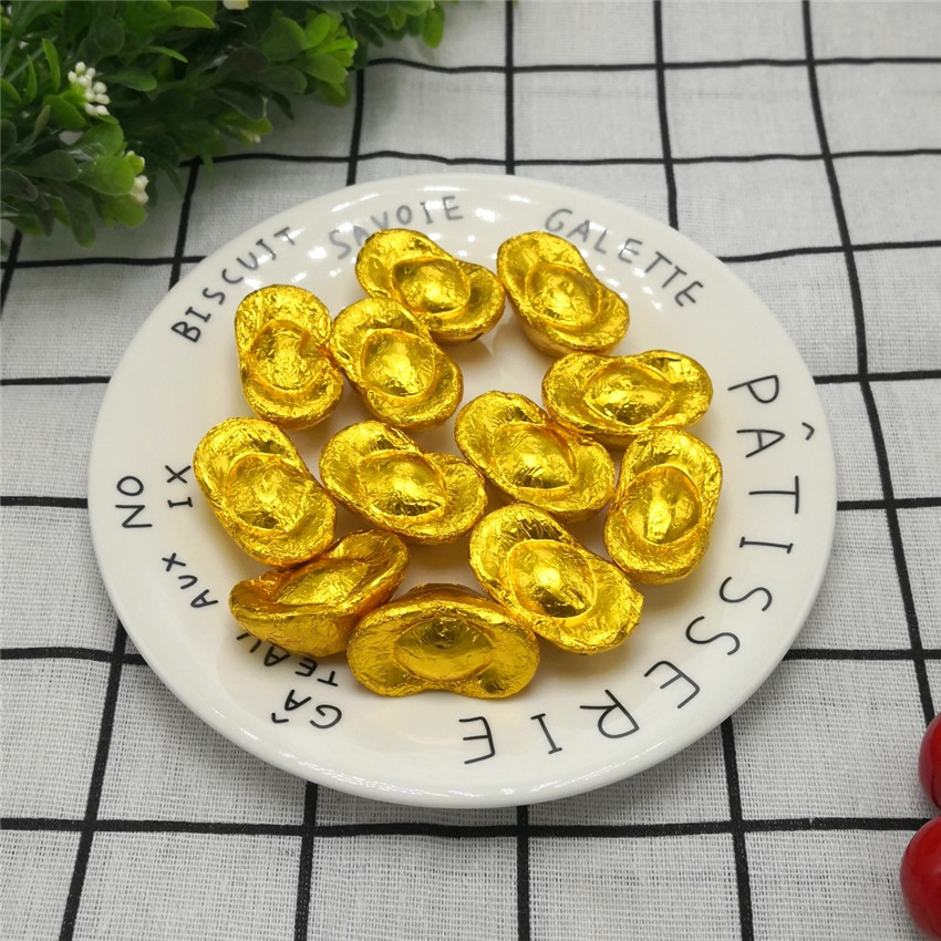 Gold Coin, Bar, Ingot & Ball Shaped Chocolate Candies, Bulk Pack 5 lbs Assorted Foil Wrapped Milk Chocolate