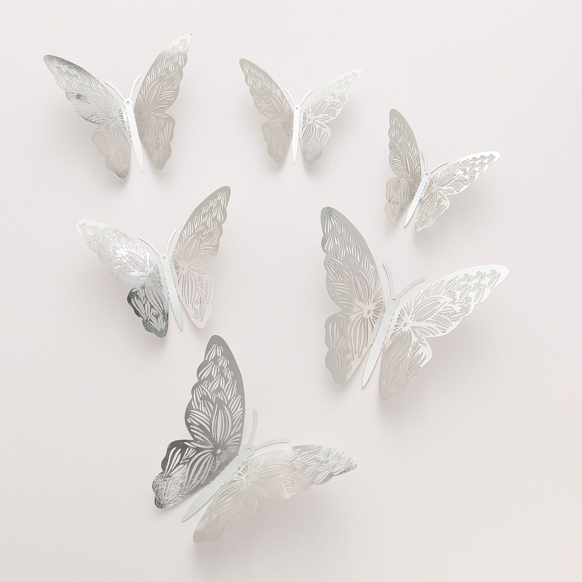 3D Realistic Butterfly Wall Stickers - Hollow-Out Decals for Living Room Decor, Holiday Party Decorations (Self-Adhesive, Cartoon Style Creative Wall Art)