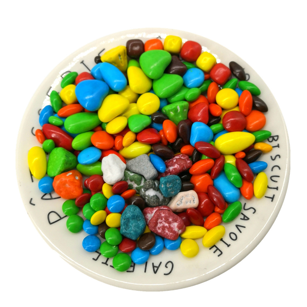 Bulk Colorful Coated Chocolate Candies, 5 lbs Assorted Shapes (Heart, Olive, Stone, Button) Milk Chocolate Treats