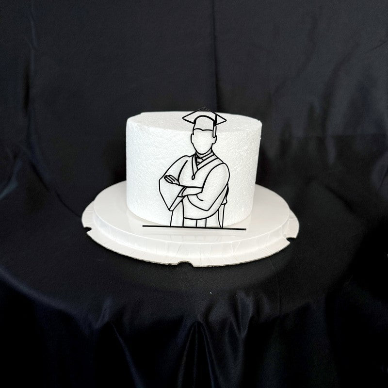 Gold Black Doctorial Hat Graduation Party Cake Toppers Acrylic Congratulations Graduation For Students Graduation Party Cake Decorations