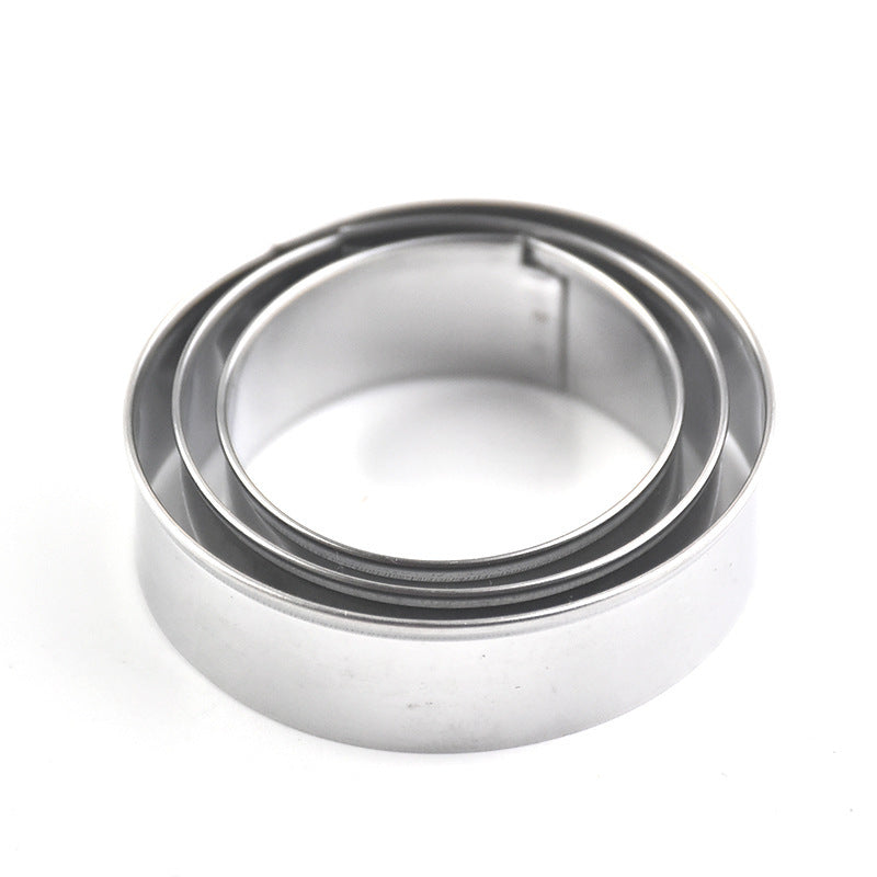 Stainless Steel Biscuit & Cookie Cutter Set - Premium Metal Shapes for Baking, Fondant Decorating, and Sandwich Cake Molds (Circle & Assorted Designs)