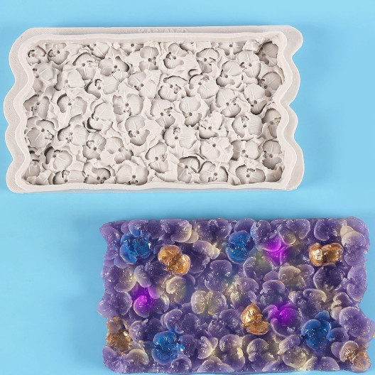 Silicone Beaded & Textured Fondant Mold, Faux Gemstone & Knitted Pattern Mat for Cake Decorating