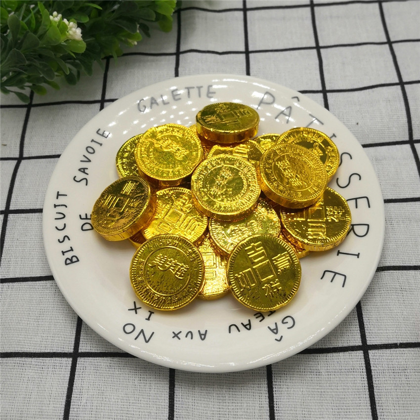Gold Coin, Bar, Ingot & Ball Shaped Chocolate Candies, Bulk Pack 5 lbs Assorted Foil Wrapped Milk Chocolate