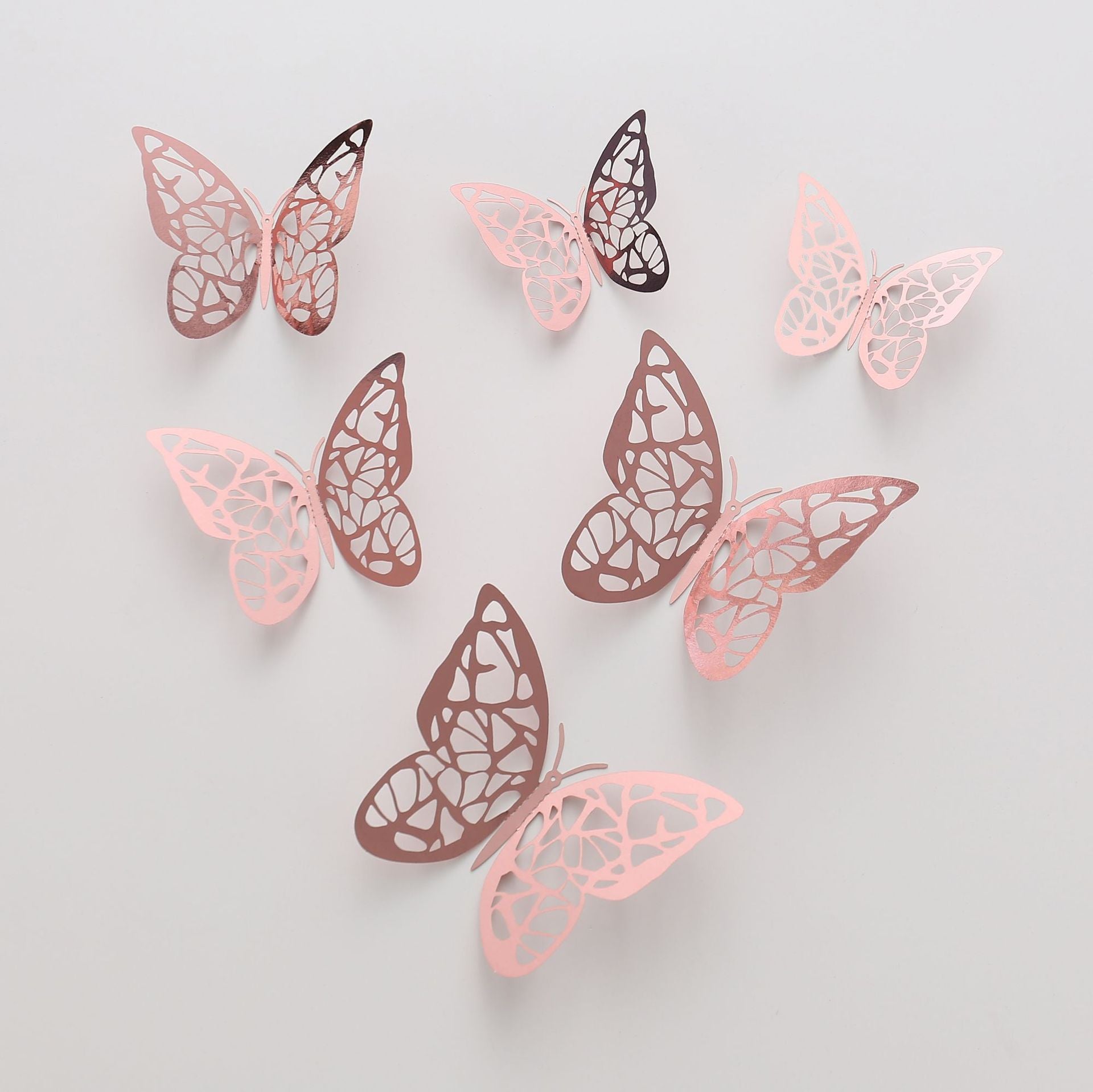 3D Realistic Butterfly Wall Stickers - Hollow-Out Decals for Living Room Decor, Holiday Party Decorations (Self-Adhesive, Cartoon Style Creative Wall Art)