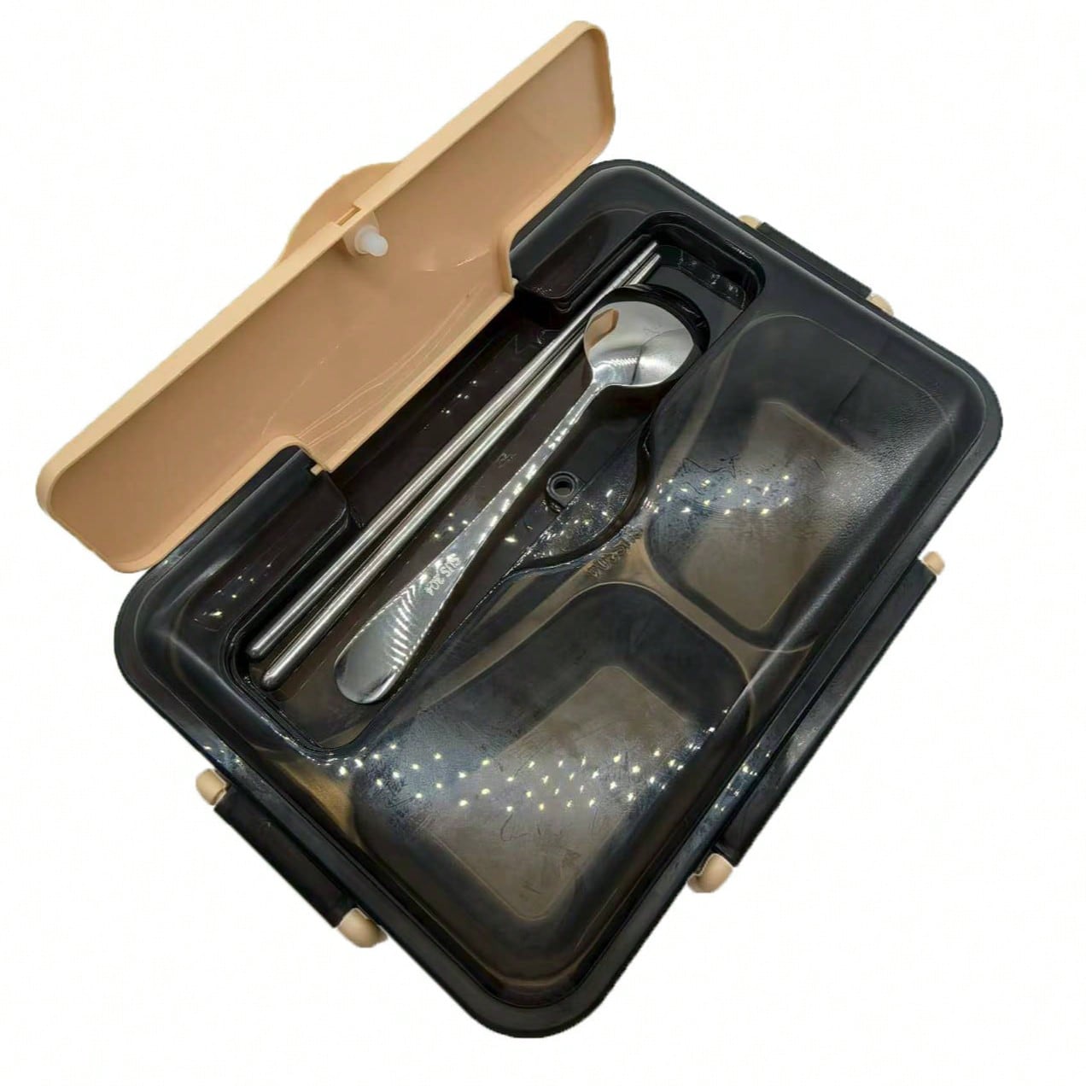 Lunch Box, 3 Compartment Meal Prep Container, Box for Kids, Durable BPA Free Reusable Food Storage Container for School, Business, Work, Travel