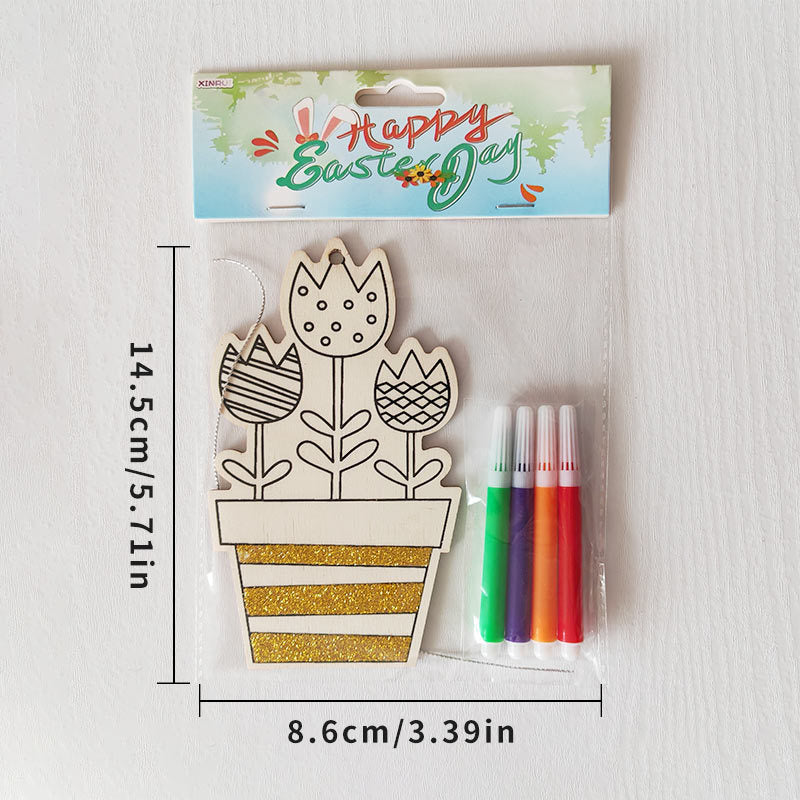 Reusable Easter Drawing Kit for Kids, 6 Wipe-Clean Coloring Boards with Washable Markers, Educational Toddler Activity for Fine Motor Skills, Easter Basket Stuffer & Travel Toy