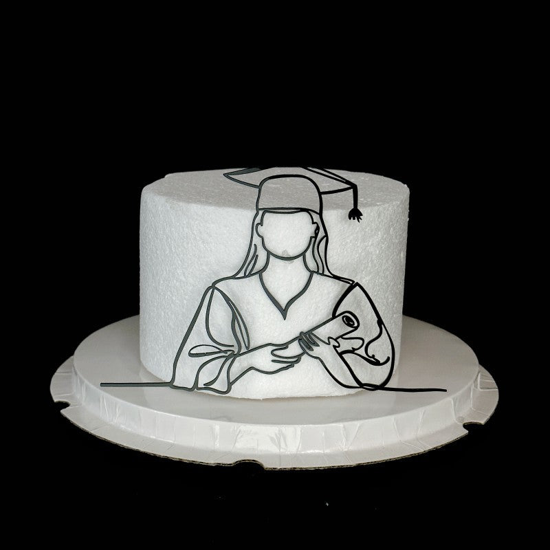 Gold Black Doctorial Hat Graduation Party Cake Toppers Acrylic Congratulations Graduation For Students Graduation Party Cake Decorations