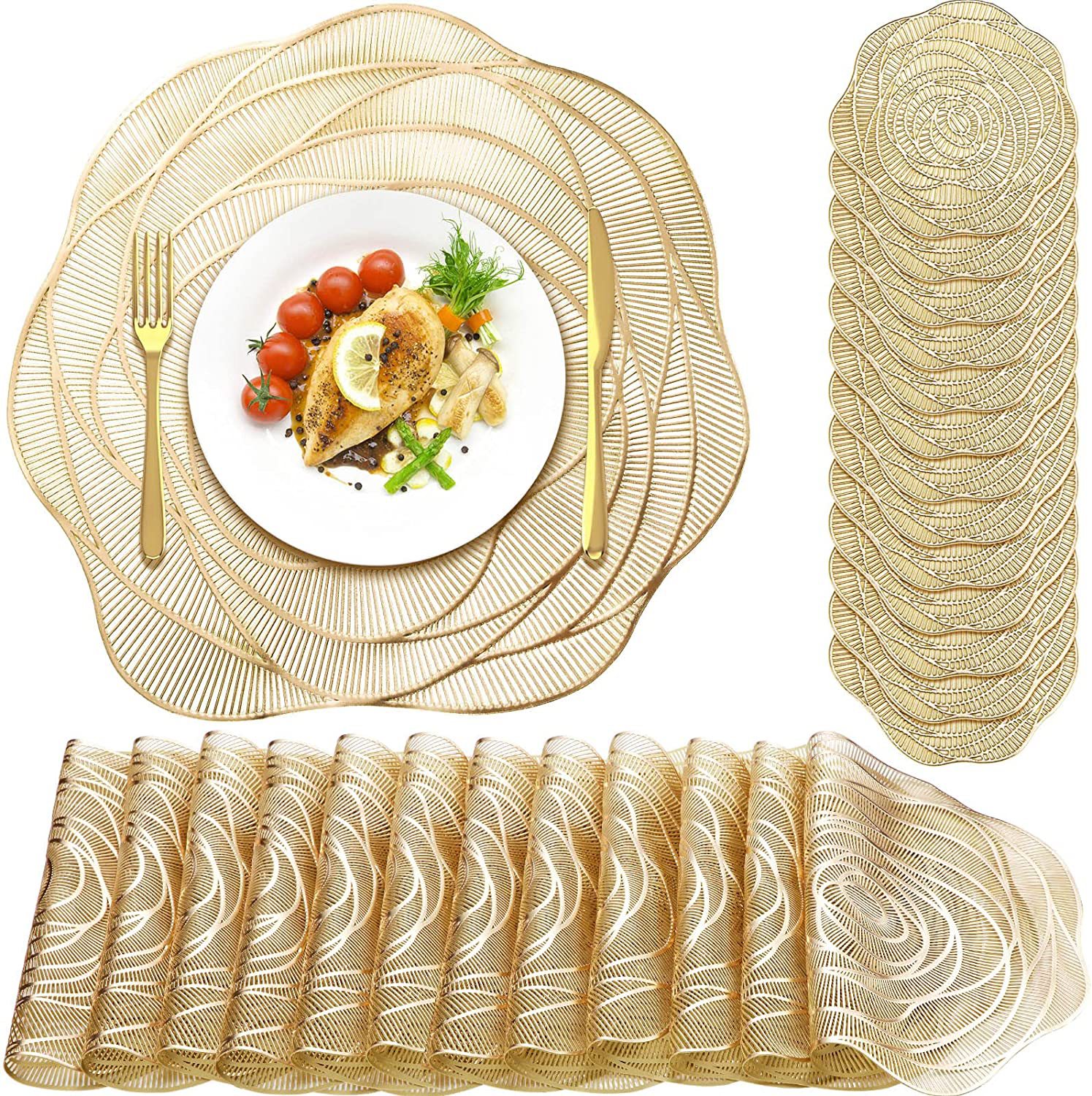 Statement Table Setting: Rose Patterned Coasters & Placemats for Special Moments