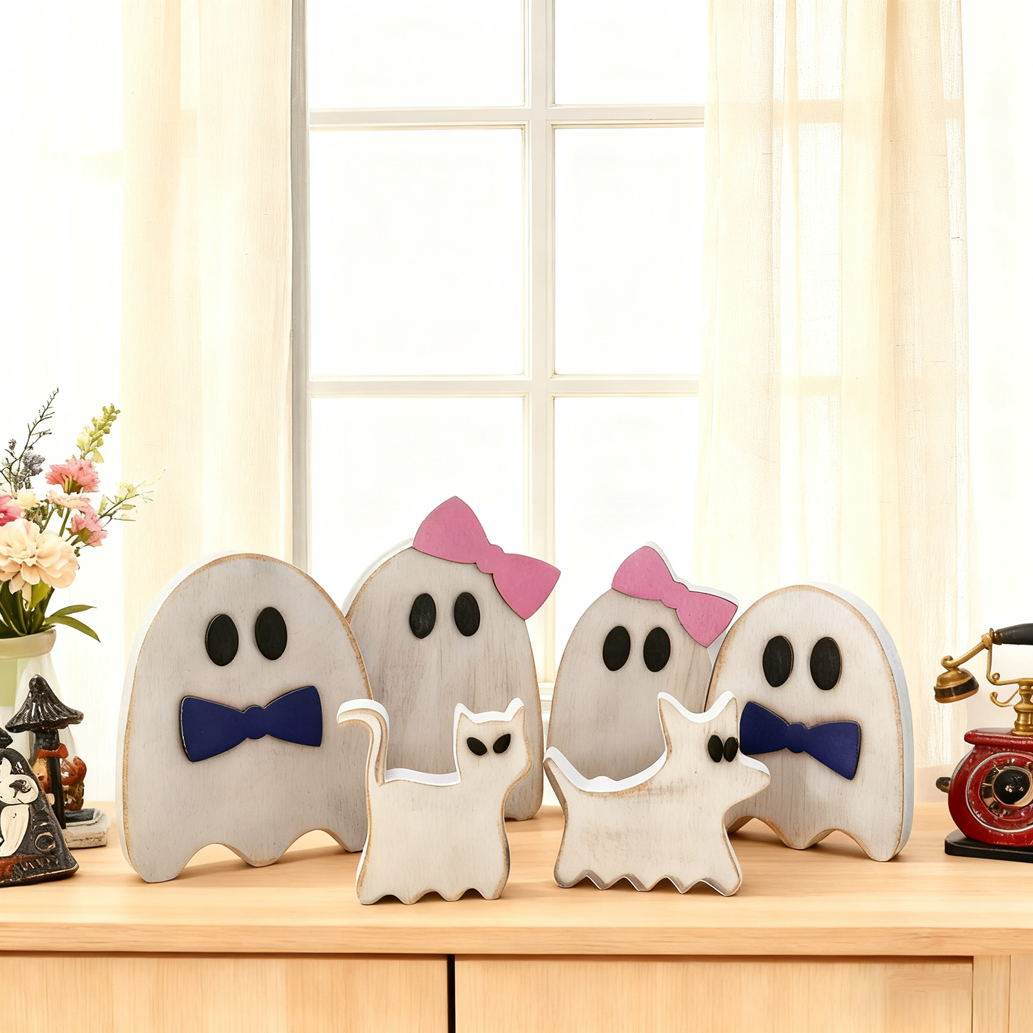 Adorable  Family Decor - Whimsical Home & Office Desktop Accent, Perfect Birthday Gift for Friends & Family, With Diy Glow In The Dark Stars And Circle, Fun Festive Vibe for Daily & Ghost Decor