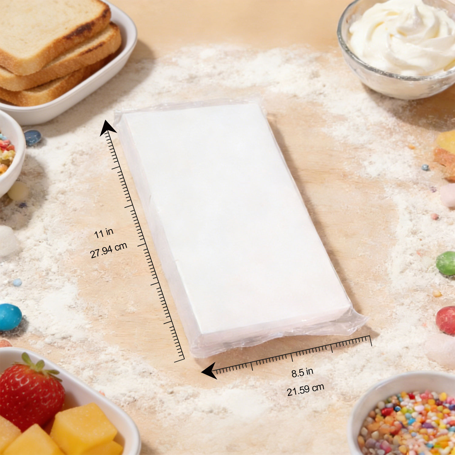 A4 Size 0.35mm 100 Sheet Edible Rectangle Rice and Wafer Paper,9x12.6 inches for candy packaging or food decoration