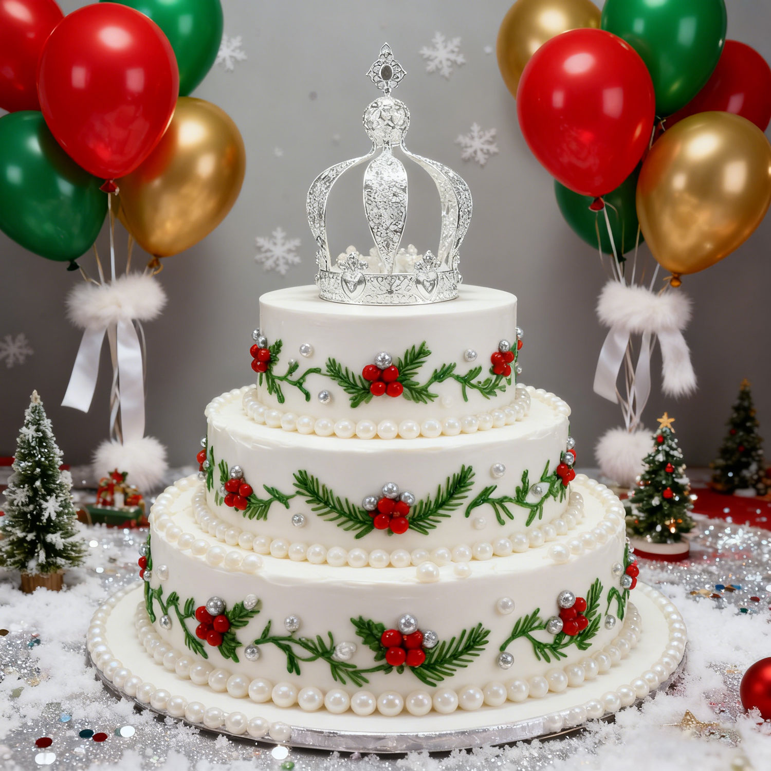 European Retro Metal Castle Tiara - Queen-Style Bold Crown, Perfect for Wedding, Holiday, Birthday | Flower Decoration & Cake Topper