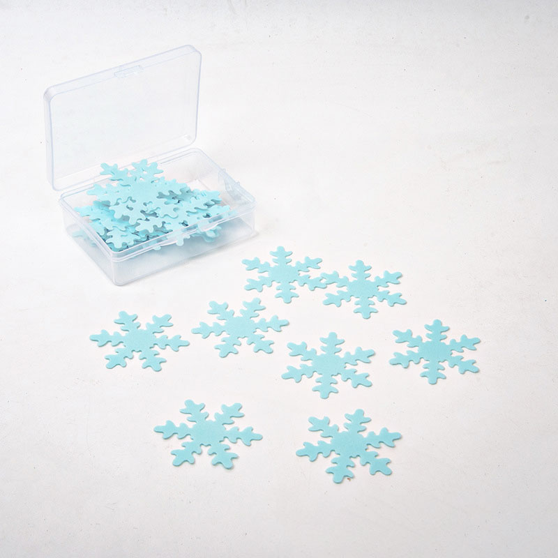 Frozen Wonderland Cake Decor | 50-Pack Mixed Color Edible Snowflakes for Themed Parties, Movie-Inspired Winter Dessert Toppers, Enchanted Ice Palace Decorating Kit
