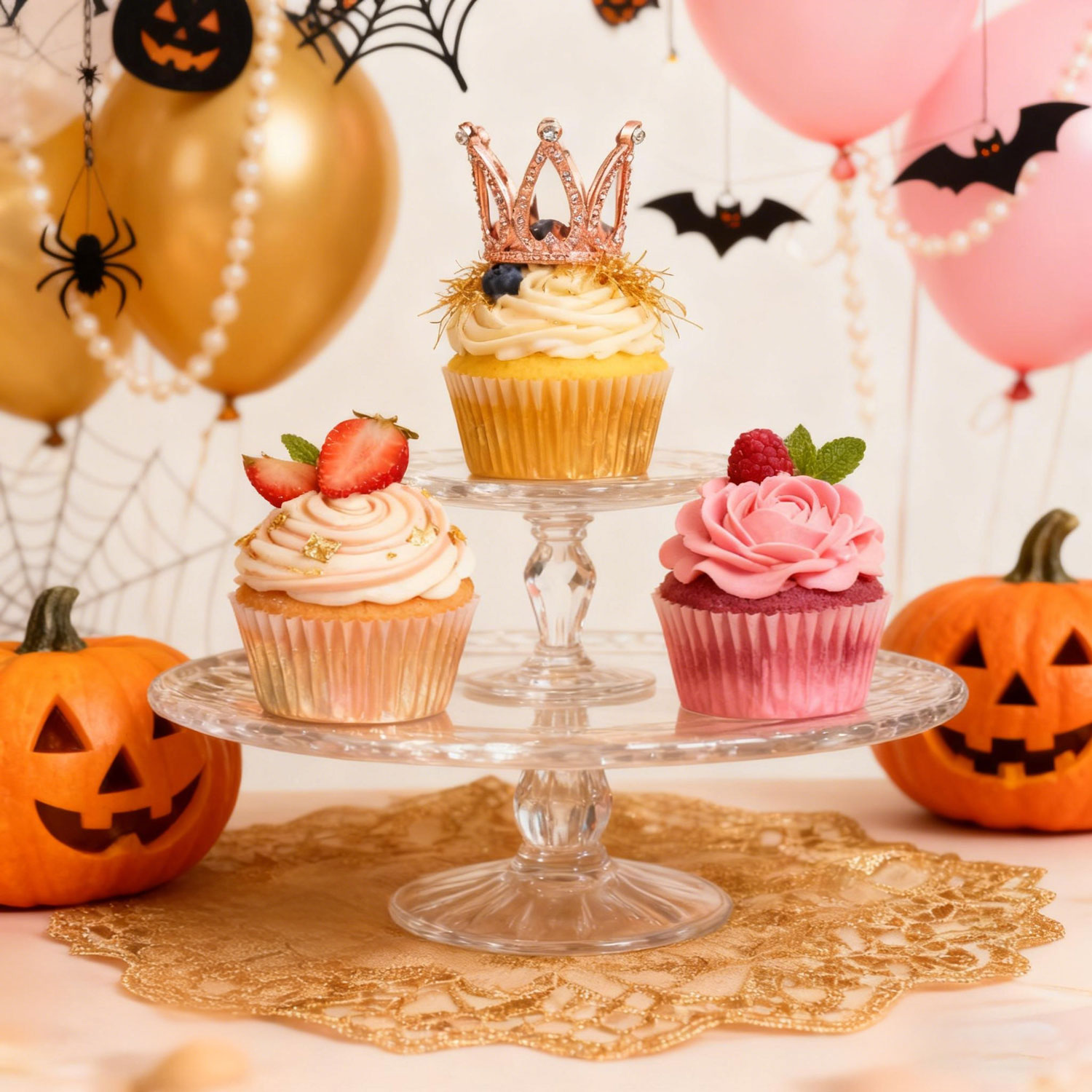 Princess Rhinestone Crown - Round Heart Design, Dual Use for Kids' Birthday Cake Decoration & Stage Performance Accessories