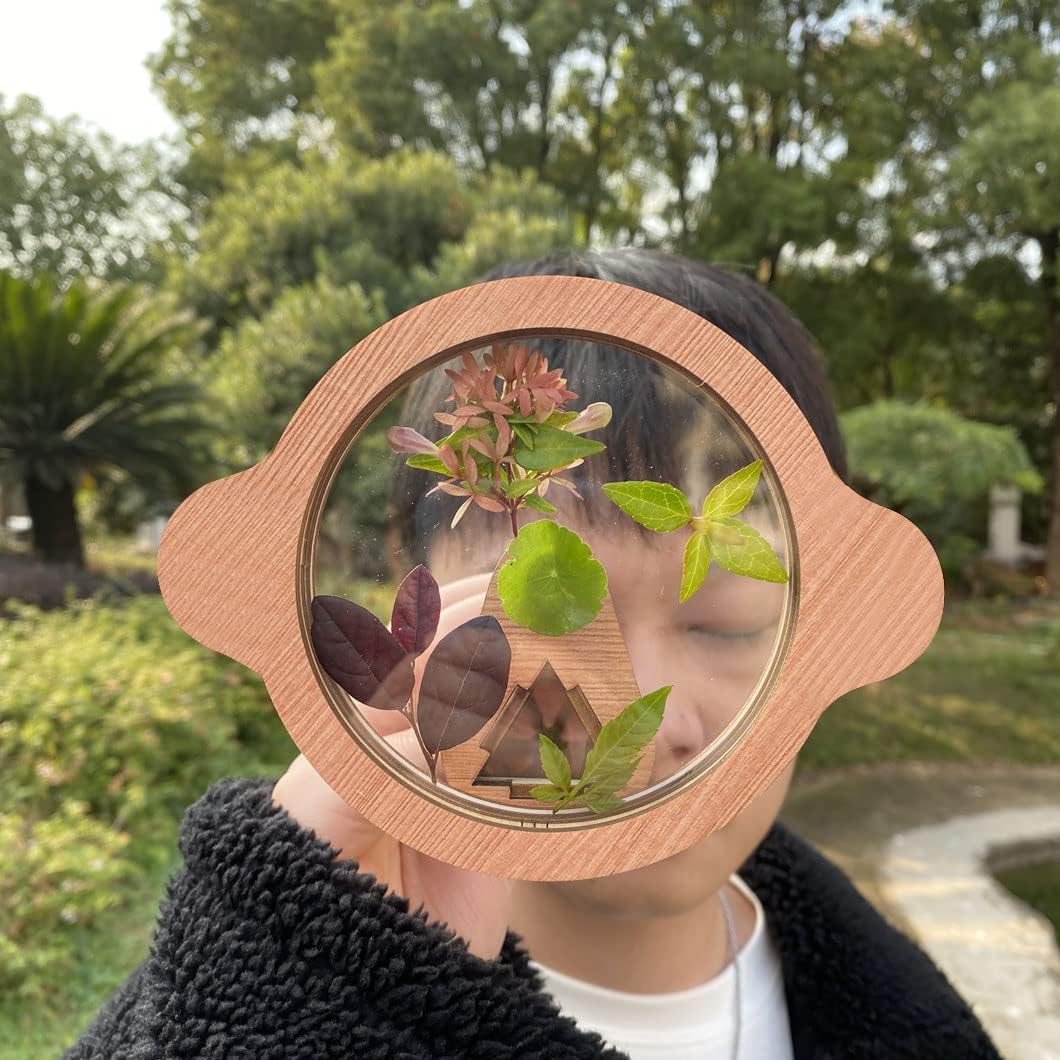 Natural DIY Kaleidoscope Kit for Kids, Newest Outdoor Classic Handmade Education Toys, Magic Wooden Rotating Kaleidoscope Making Set, Best Gift for Nature Lovers (1 Pc Planets)