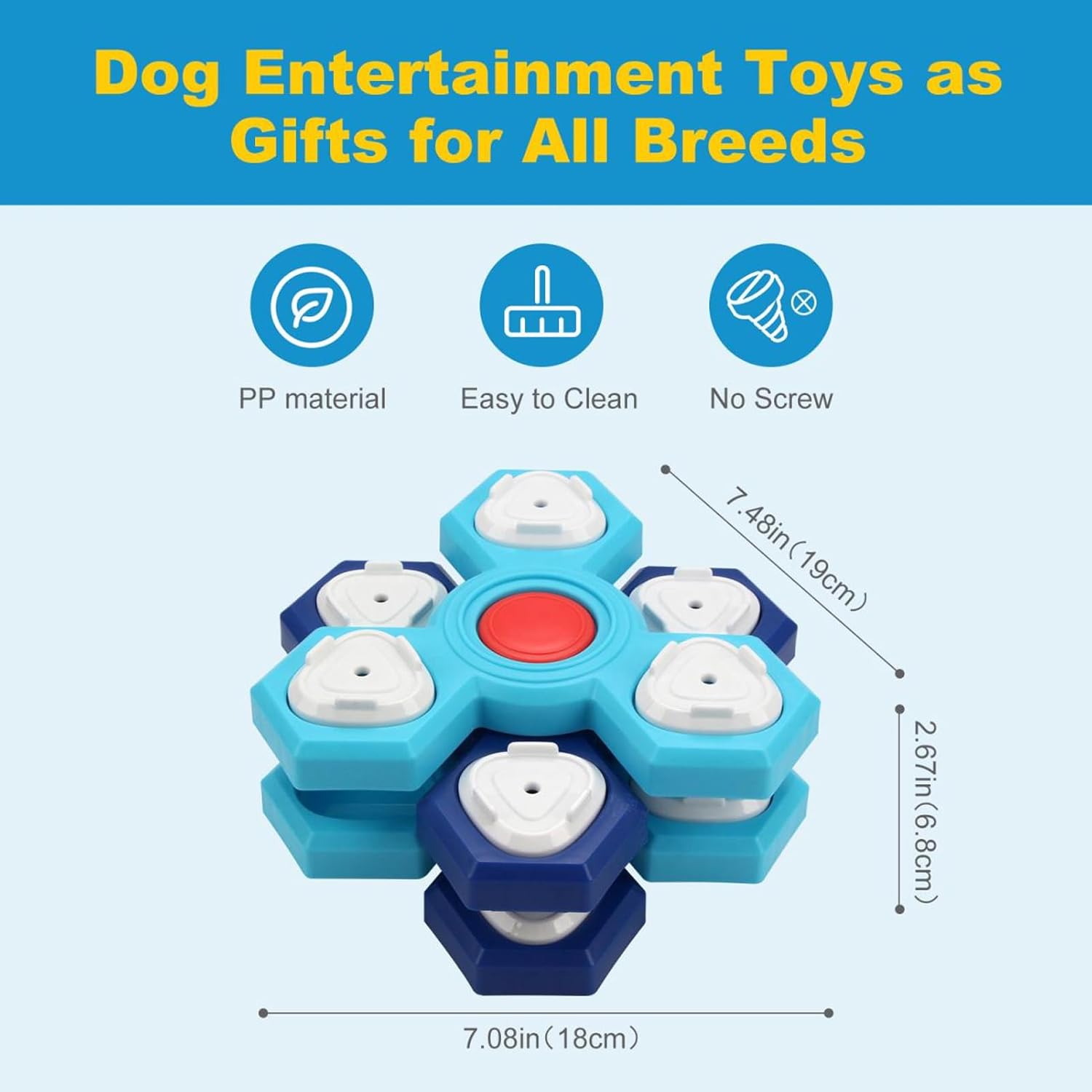 Slow Feeder Dog Bowl PC Interactive Pet Toy Four Layer Design for Safe and Fun Pet Eating