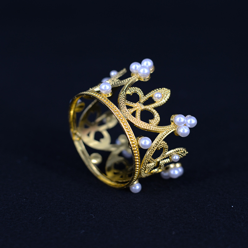 Round Bridal Tiara European Design - Full Crown Hair Accessory for Bride, Flower Girl Hair Decoration, Birthday Cake Topper & Gift Option