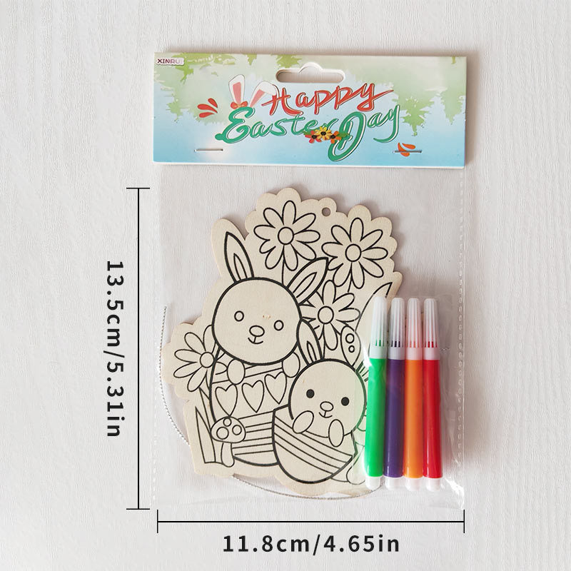 Reusable Easter Drawing Kit for Kids, 6 Wipe-Clean Coloring Boards with Washable Markers, Educational Toddler Activity for Fine Motor Skills, Easter Basket Stuffer & Travel Toy