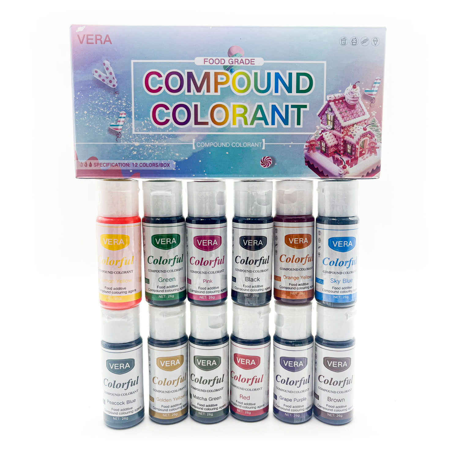 26g Gel Food Coloring,  Food Dye for Easter Cake Cookie Decorating, Baking, Candy Melts, Frosting, Easter Eggs