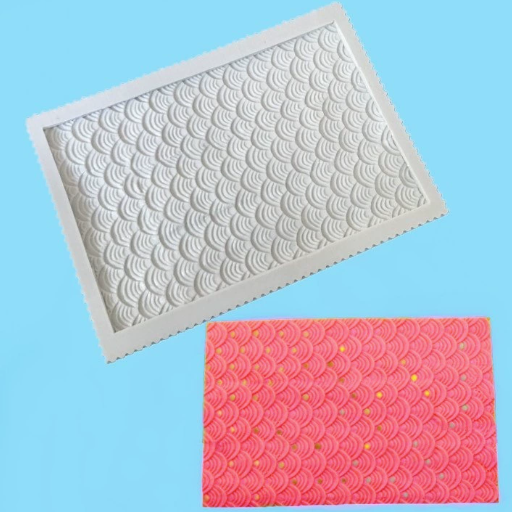 Silicone Beaded & Textured Fondant Mold, Faux Gemstone & Knitted Pattern Mat for Cake Decorating
