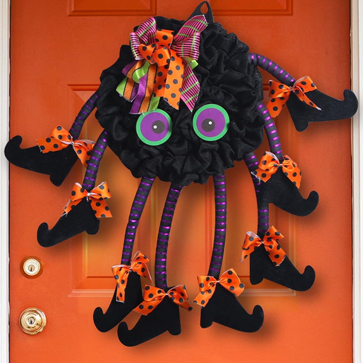 Event Dress plus Size Halloween New Legged Door Hanger Creative Halloween Wreath Divorce Party Decorations for Women (Black, One Size)