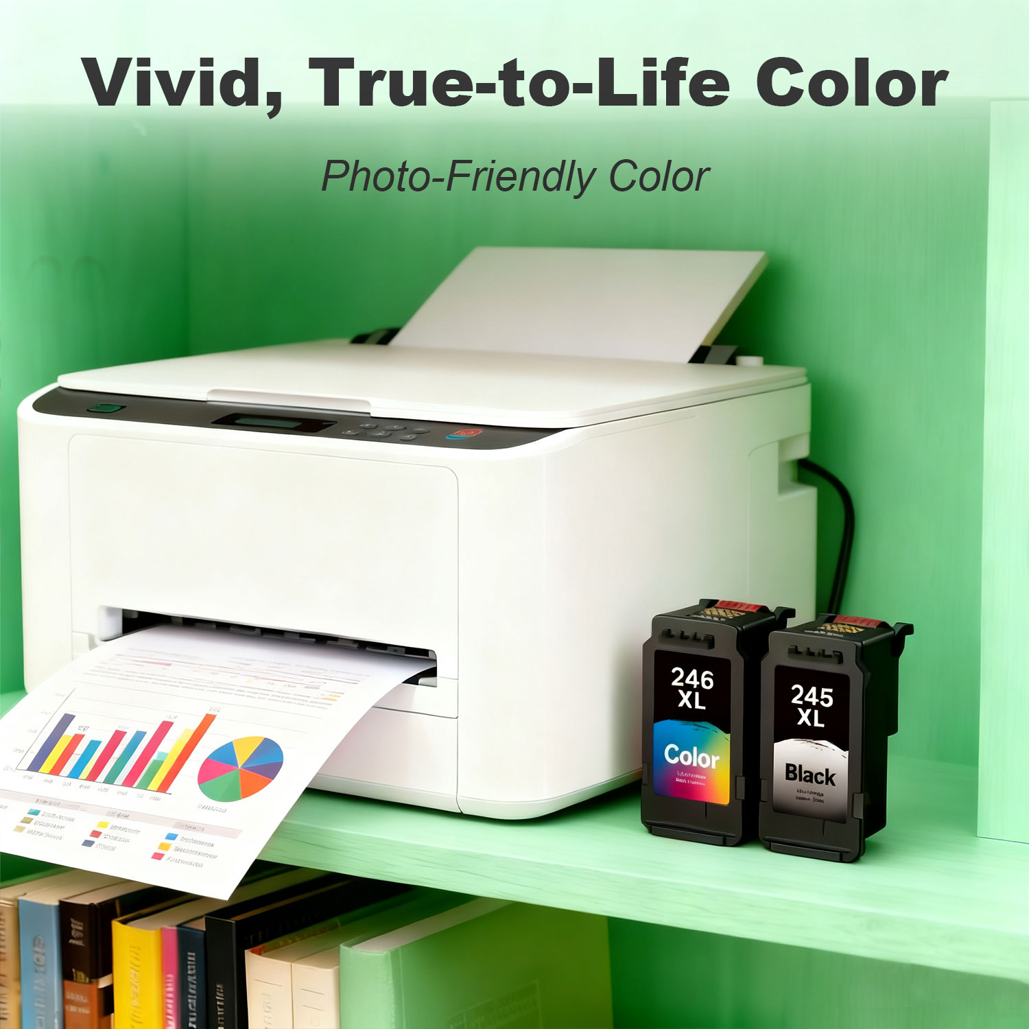 245XL Ink Cartridge Replacement for Canon 245XL 246XL Combo Pack PG-245XL CL-246XL for Pixma TR4520 TR4527 MG2522 MG2520 MX490 MX492 TS202 TS302 TS3320 MG2920 Printer (Black, Color)