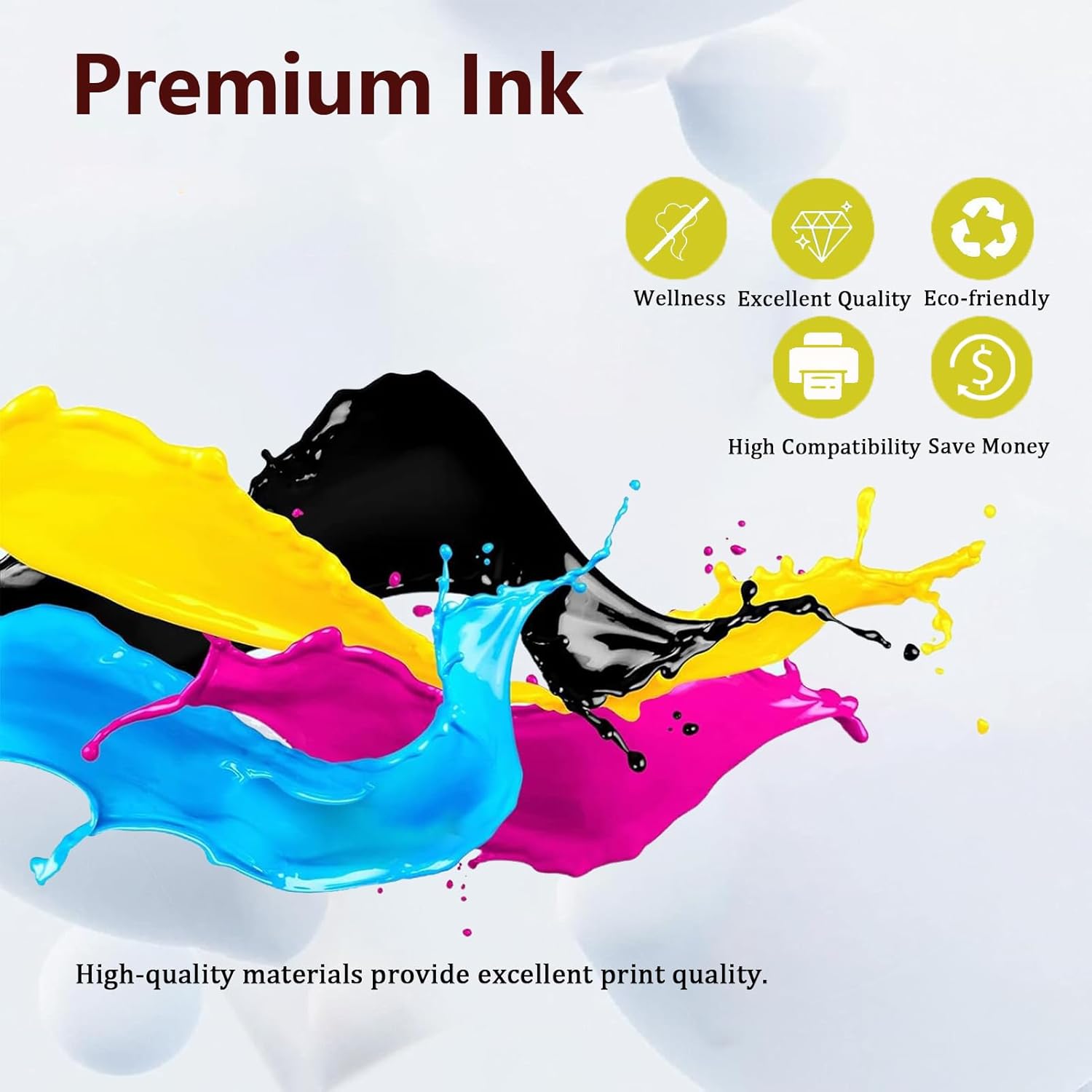 PGI-550XL/CLI-551XL Ink Cartridges Replacement for Canon PGI550XL CLI551XL PGI-550 CLI-551 Ink Cartridge Combo Pack Work for Canon Pixma MG5450 MG5550 Printers