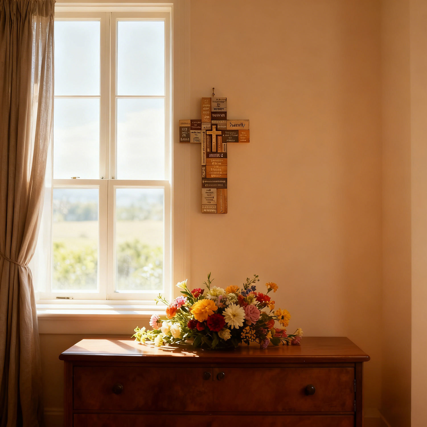 Vintage Wooden Jesus Pocket Cross, Hand-Carved Religious Token for Prayer & Comfort, Portable Standing Cross, Spiritual Gift, Christian Meditation Aid