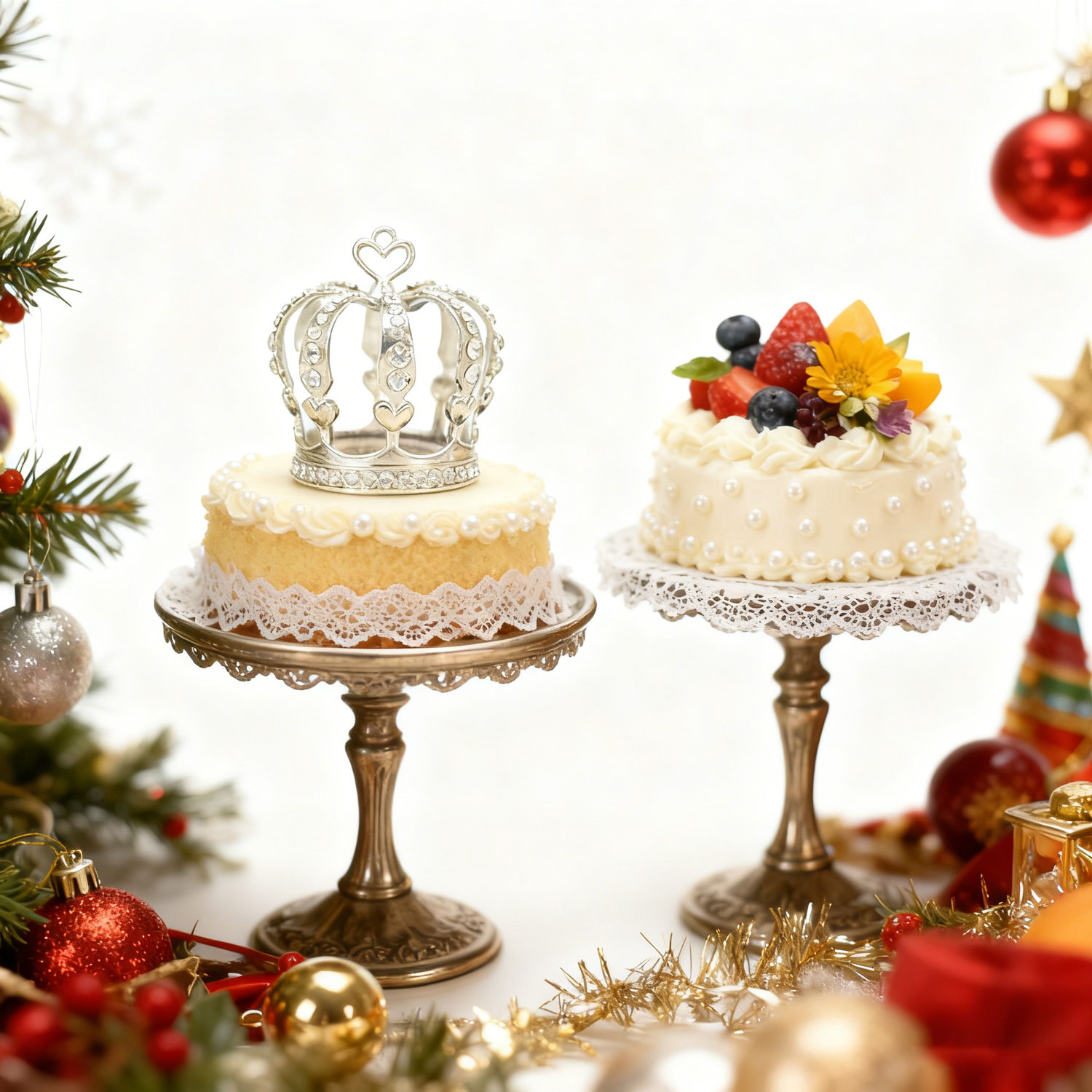 Birthday Decoration Heart-Shaped Alloy Mini Crown - Cake Baking Ornament, Bouquet Accessory & Bottle Lid Decor