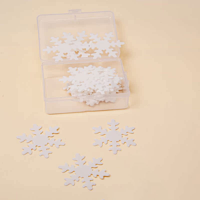 Frozen Wonderland Cake Decor | 50-Pack Mixed Color Edible Snowflakes for Themed Parties, Movie-Inspired Winter Dessert Toppers, Enchanted Ice Palace Decorating Kit