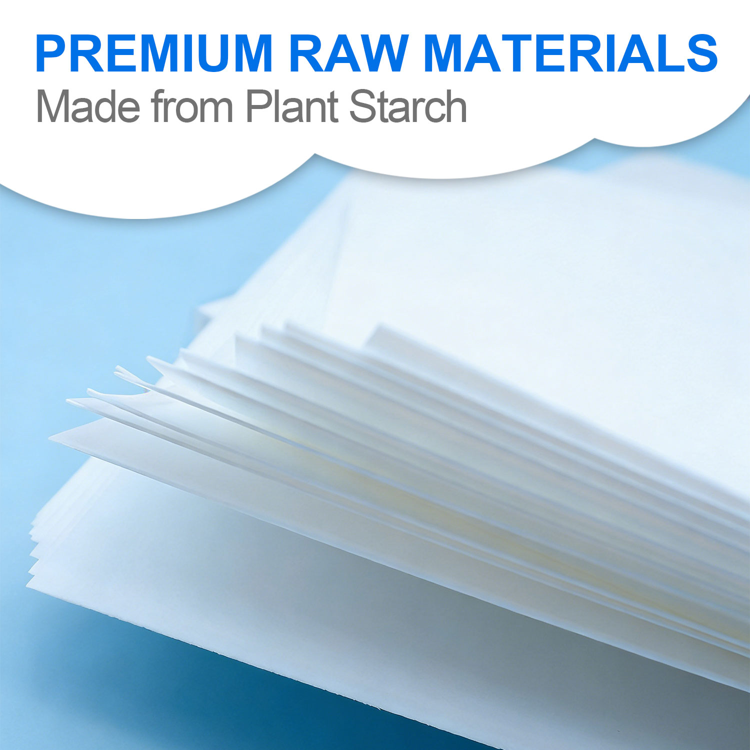 A4 Size 0.35mm 100 Sheet Edible Rectangle Rice and Wafer Paper,9x12.6 inches for candy packaging or food decoration