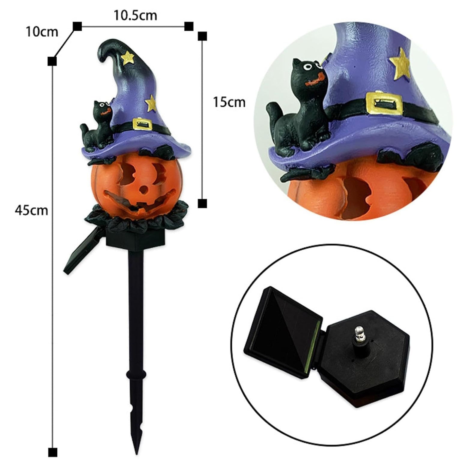 Halloween Decorations, Halloween Yard Stakes Lights, Halloween Decorations Outside Solar Lights, Holiday Party Home Haunted House Yard Art for Lawn Yard Indoor Outdoor