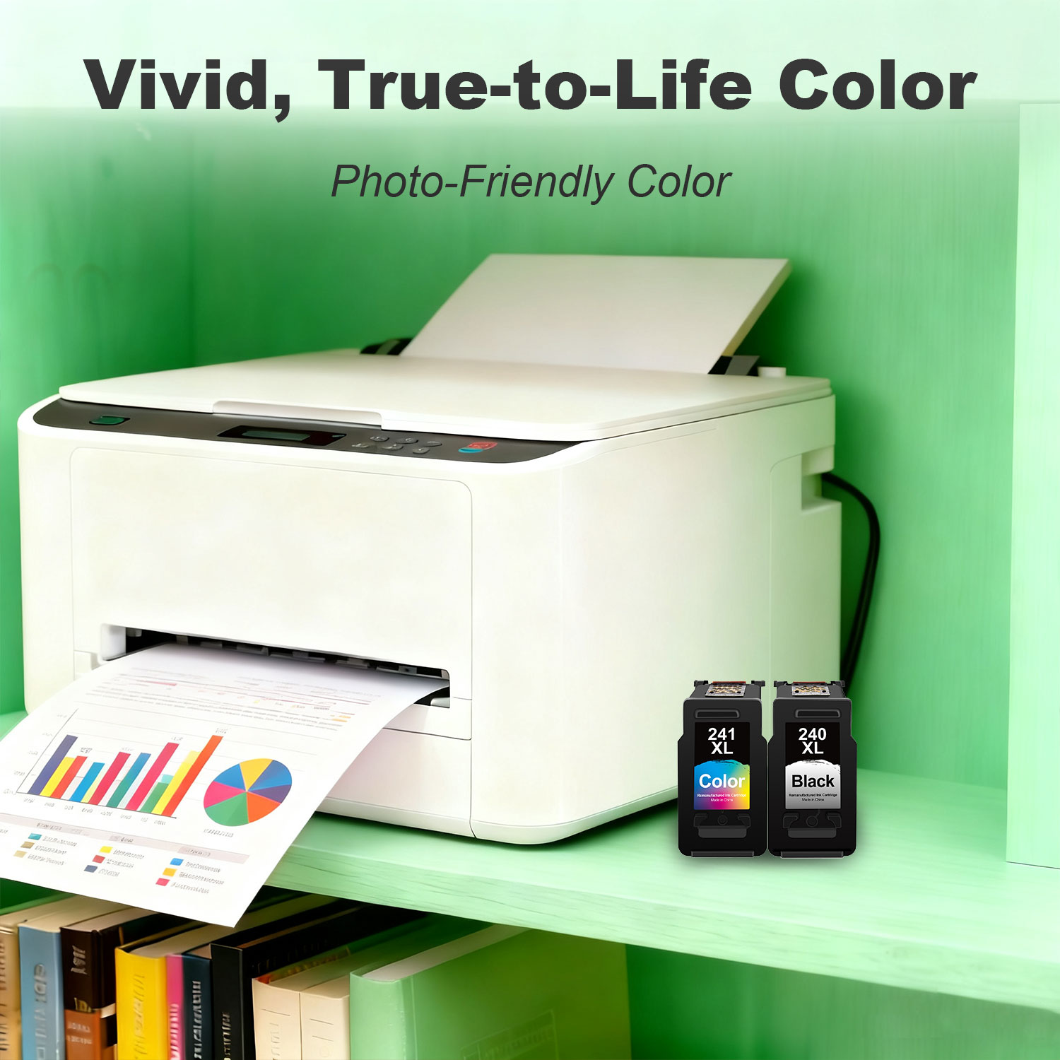 PG-240 XL/CL-241 XL Ink Cartridges for Canon 240XL 241XL Combo Pack Cannon Printer Ink 240 241 for PIXMA MG3620 MG3600 MG3520 TS5120 MG2120 MG3220 MX472 MX452 MX512 (Black & Color)