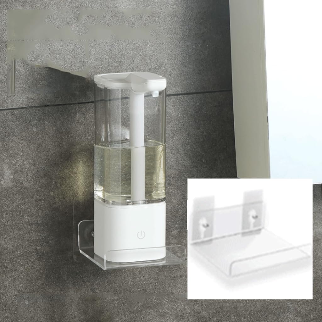 Simple Automatic Sensor Soap Dispenser Plastic Refillable Container Bottle for Business and Home 550ml 19.3oz Easy to use, Battery White+stand