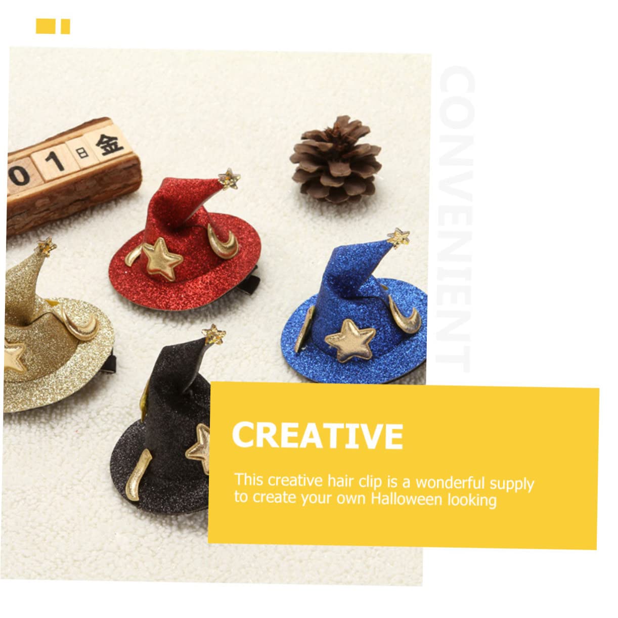 20 Pcs Halloween Hair Clips Mini Witch Hat Clip Halloween Barrettes Little Girl Mini Top Hats Mini Witch Hats Makeup Hair Clips Blue Decor Hair Clasp Outdoor Womens Hairpin Cloth