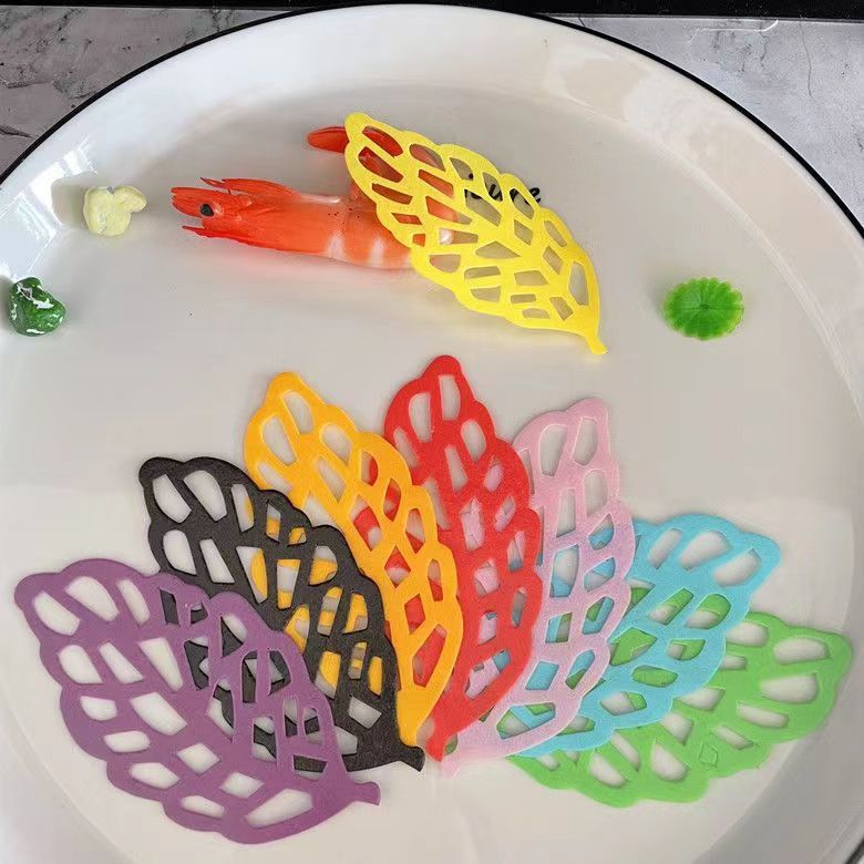 Commercial Food Garnish Kit | 500-Piece 8-Color 3D Leaf Wafer Paper Set | Bulk Edible Decor for Hotel & Catering Services | Time-Saving Plating Solution for High-Volume Kitchens