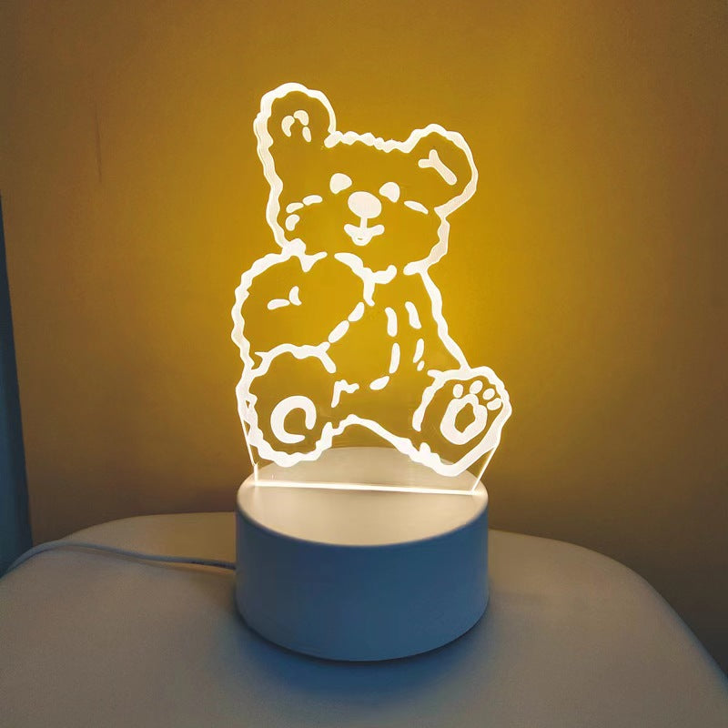 Cartoon Night Light, LED Desk Lamp, LED Night Light, Acrylic Sleep Night Light, Lamp LED Desk Lamp,Table Lamp Birthday Gifts for Kids