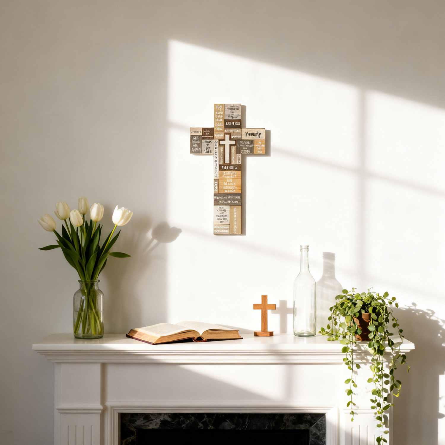 Vintage Wooden Jesus Pocket Cross, Hand-Carved Religious Token for Prayer & Comfort, Portable Standing Cross, Spiritual Gift, Christian Meditation Aid