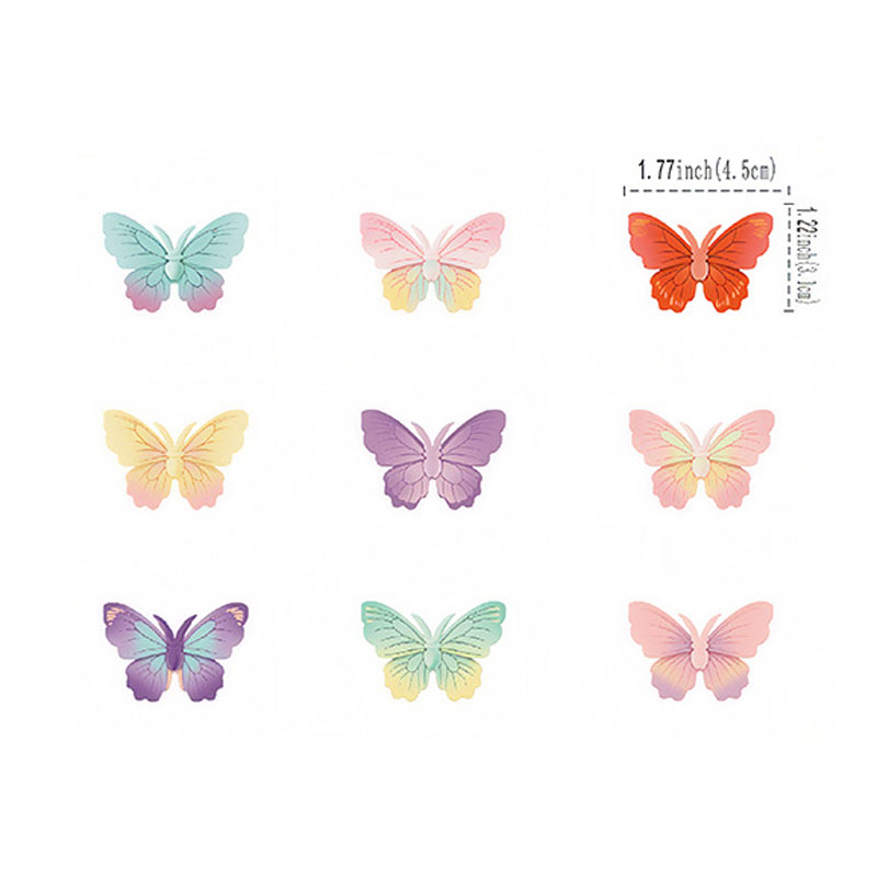 Fruit Garden Butterfly Cake Picks | 72 Edible Wafer Paper Butterflies with Fruit-Print Wings, Assorted Color Cupcake Decorations, Whimsical Edible Cake Toppers for Spring Parties