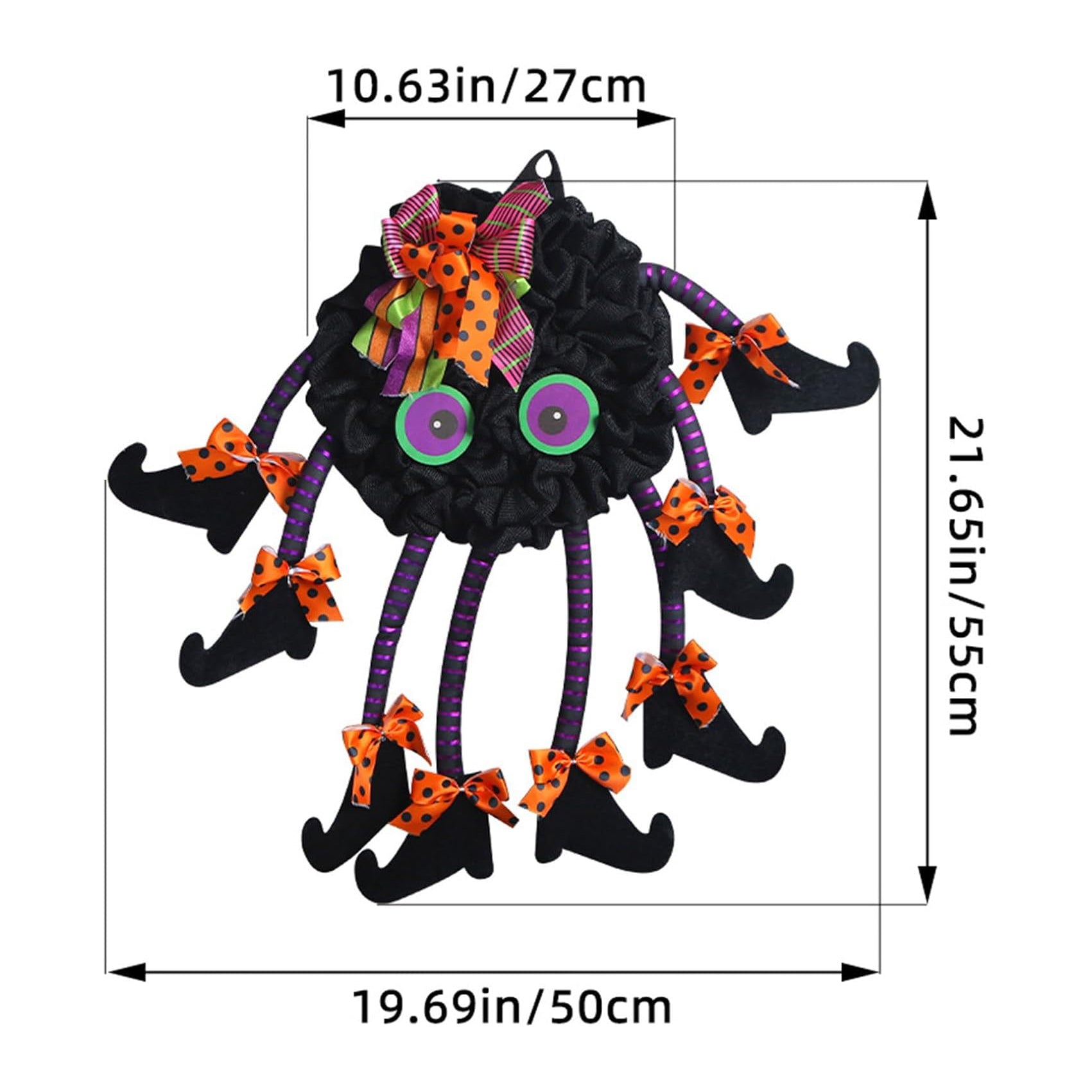 Event Dress plus Size Halloween New Legged Door Hanger Creative Halloween Wreath Divorce Party Decorations for Women (Black, One Size)