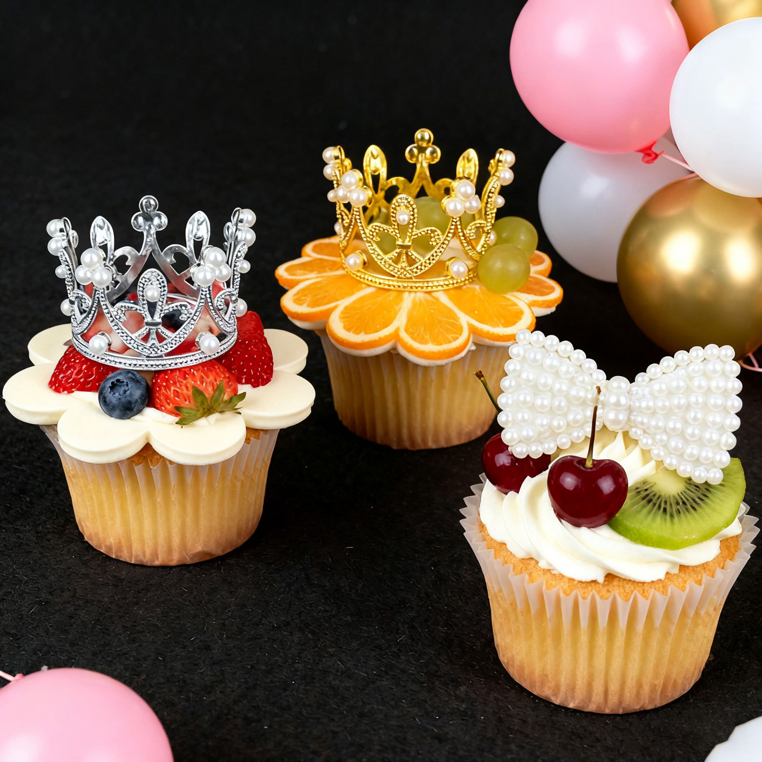 Baby-Style Bridal Crown & Tiara | Princess Lace Headband | Birthday Cake Decoration | Cross-Border Hair Accessories for Weddings, Birthdays